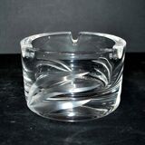 Vintage cut crystal ashtray signed Carabin 1989
