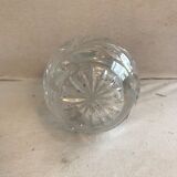 Antique crystal vase cut & polished flower design made in France
