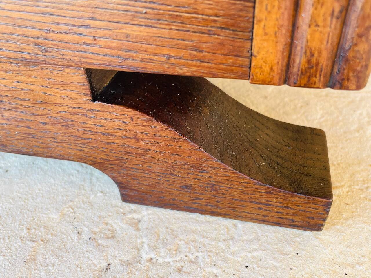 Console Art Deco a 3 niveaux en noyer, Circa 1930s