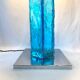 Large blue and chrome Murano lamp, 1960s. Italy