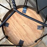 Set of 4 vintage wrought iron chairs from the 1940s.