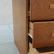 Vintage chest of drawers with bamboo and rattan details