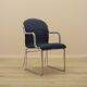 Italian cantilever chair 1990s blue fabric upholstery