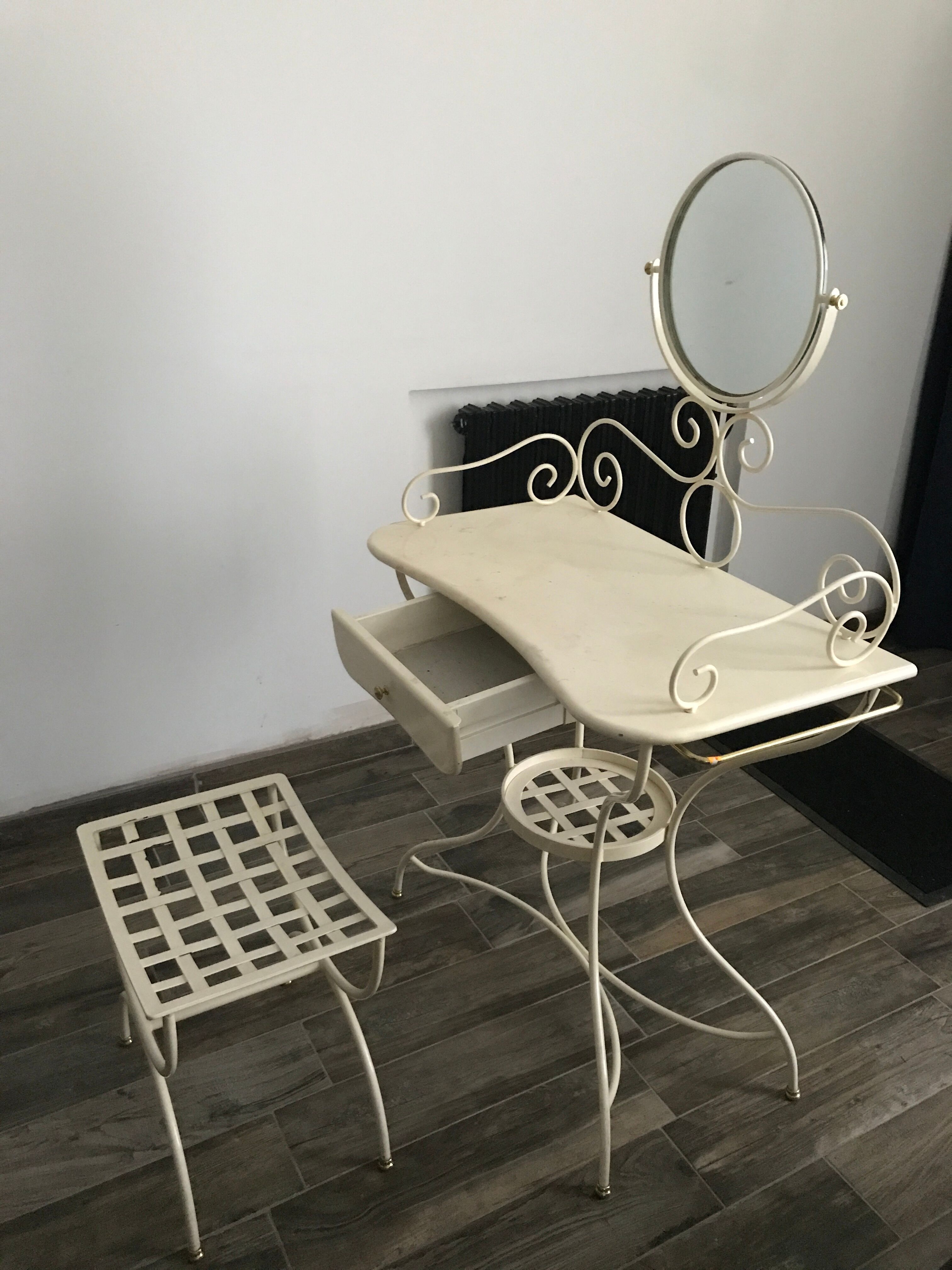 Wrought iron dressing table