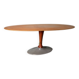 Czech vintage coffee table, wood and metal