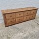 Furniture by trade eight large drawers raw wood