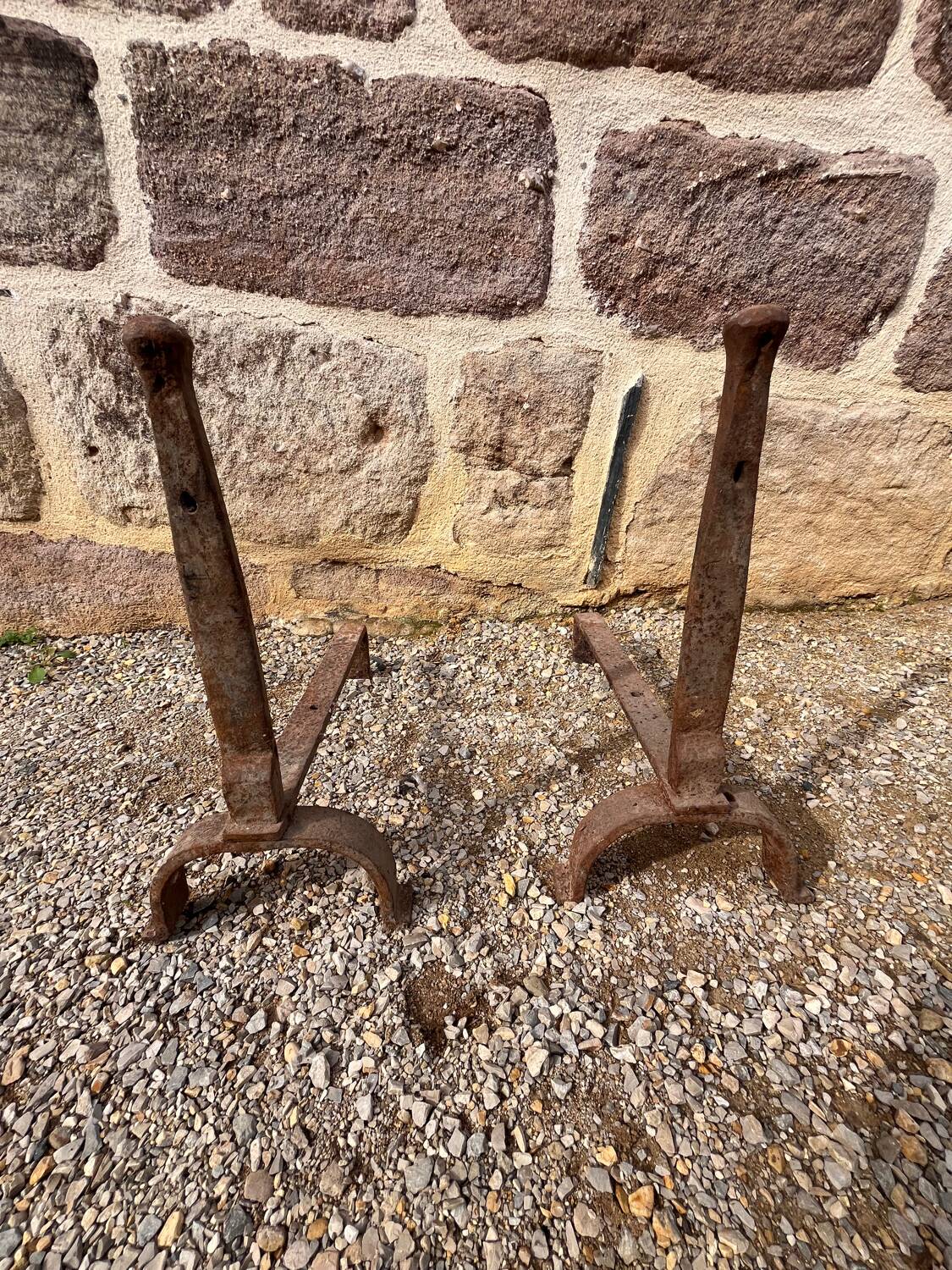 Paire de chenets ancien