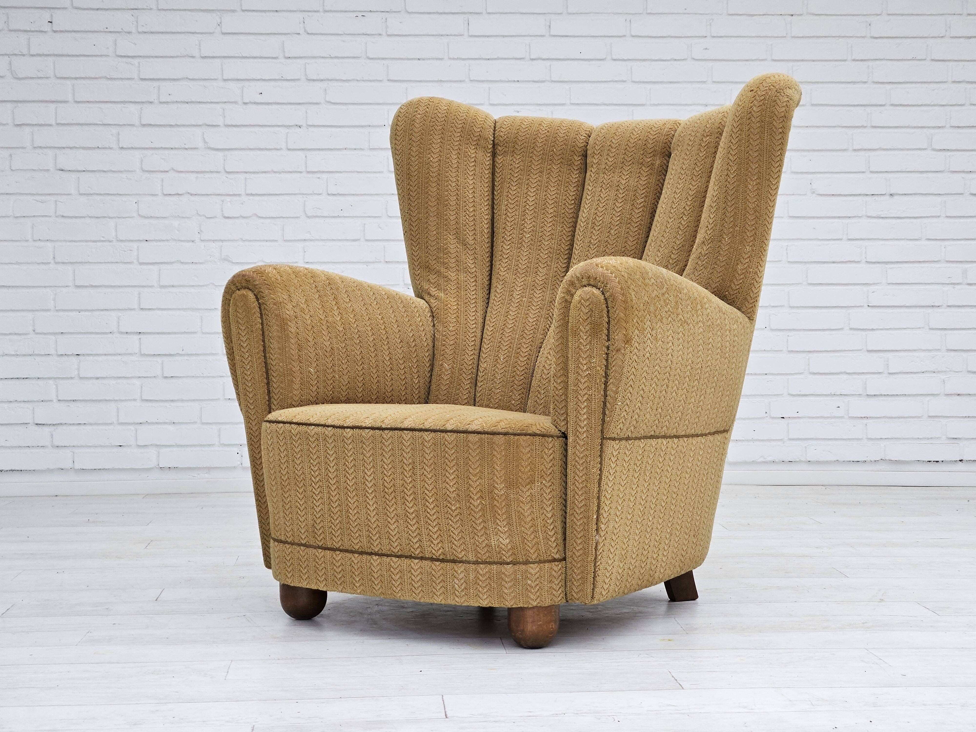 1960s, Danish relax chair, original upholstery, good condition.