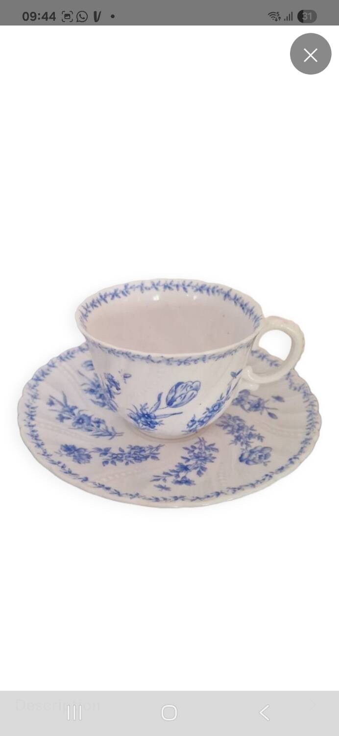 Sarreguemines porcelain cup and saucer