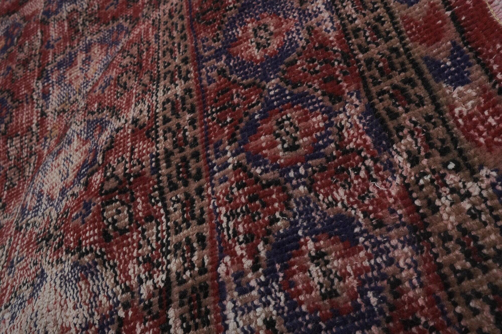 Vintage Turkish hallway rug 80x327 cm