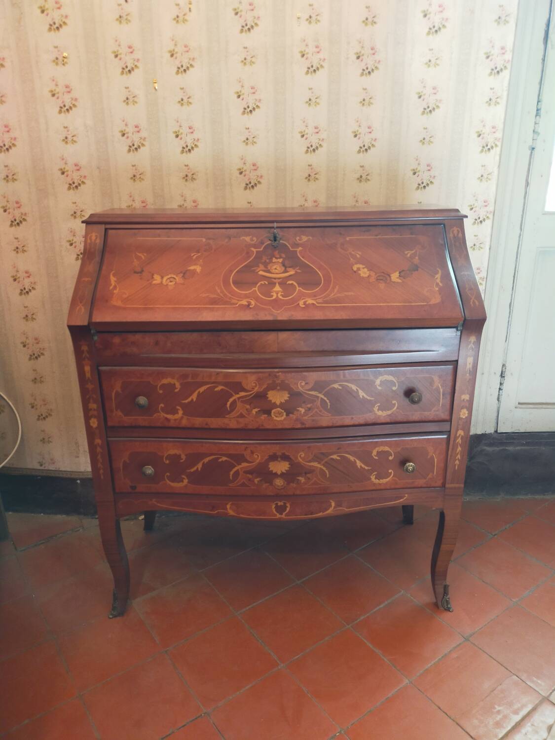 Antique inlaid secretary