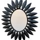 1960s wrought iron sun mirror from France
