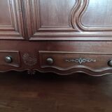 Solid oak cabinet and ironwork