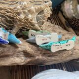 Set of 6 crocodile knife rests in glazed stoneware
