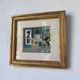 Framed nude oil painting