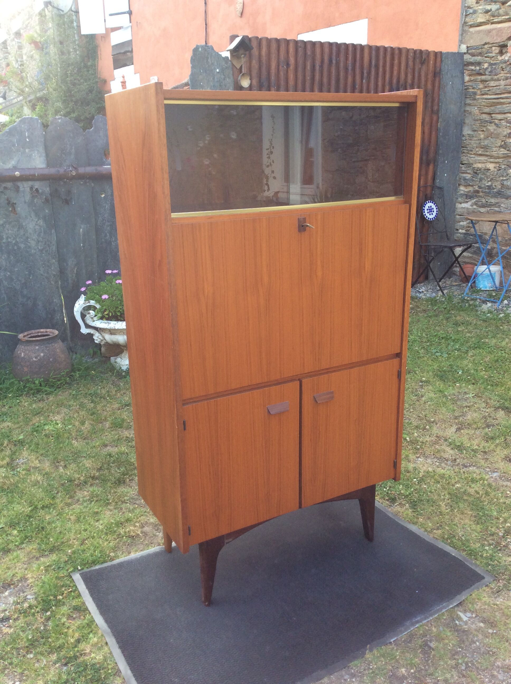 Scandinavian vintage teak secretary