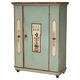 Antique German wedding armoire, hand-painted, 1818.