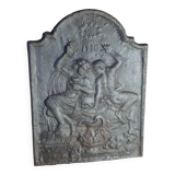 Cast iron fireplace plate - winemaking - 1710