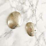 Two shells in silver