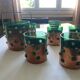 1950s whiskey glasses and ice bucket