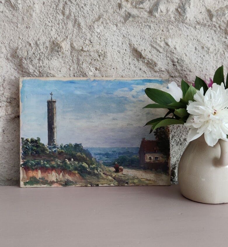 Painting on cardboard signed by Henri Coutant (1868-1935)