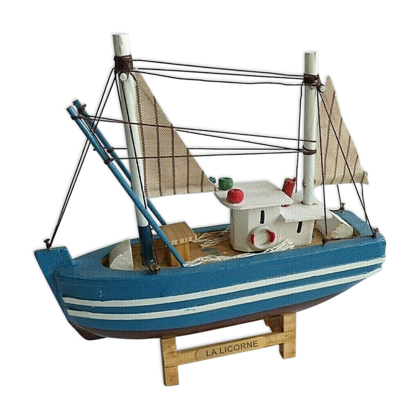 Wooden boat model