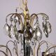 Antique brass and crystal chandelier, Italy, 1930s-40s.