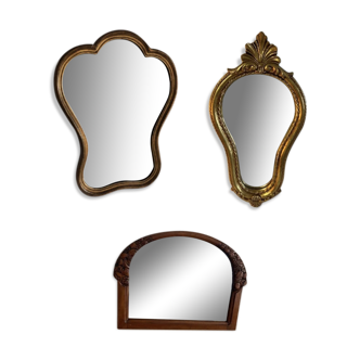 Set of 3 antique mirrors