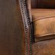 Vintage club chair in sheepskin leather with a characterful look