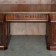 Bureau partenaire antique russe en bois dur restauré et fauteuil en cuir