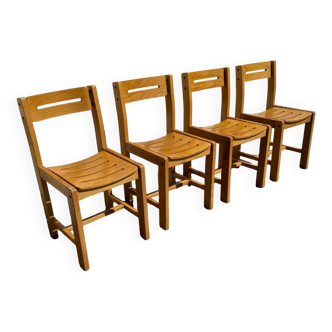 4 designer chairs attributed to André Sornay from the 60s