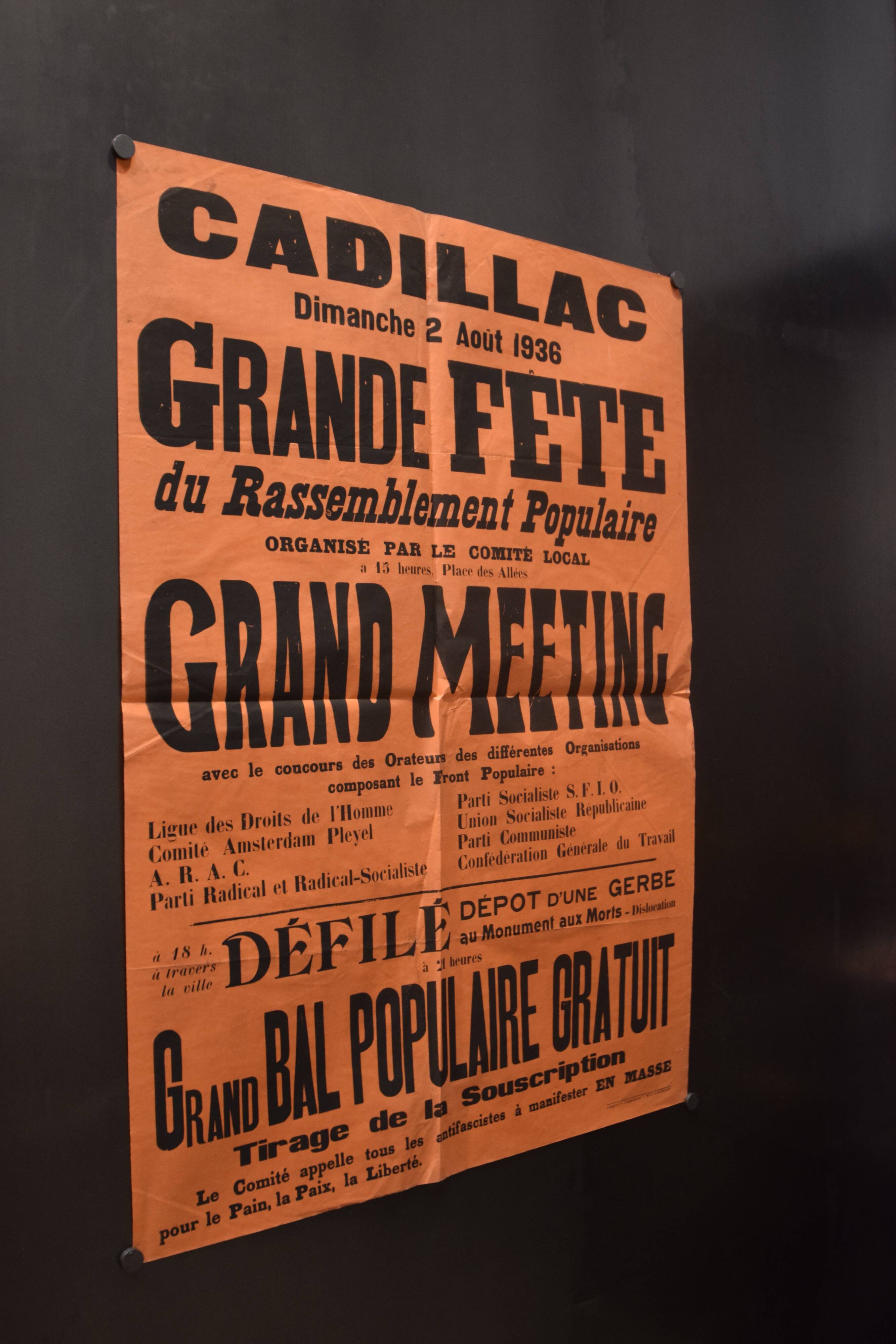 Poster "Great Festival of the People's Gathering" - Cadillac - 1936