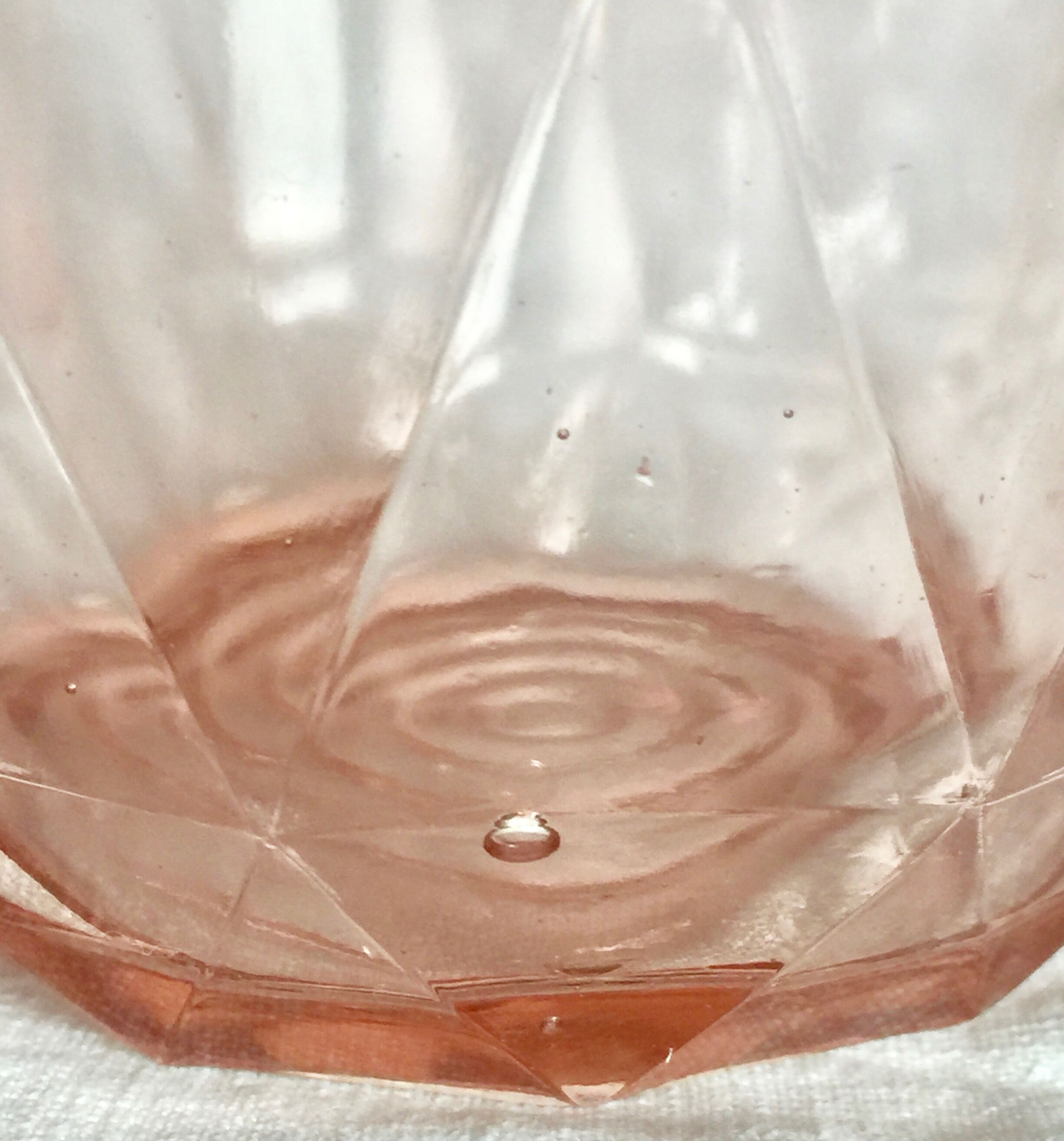 40s pink glass candy box