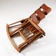 American rocking chair in wood and leather, 1960s