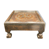 Coffee table carved from a rosette, Pakistan, Swat Valley