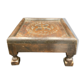Coffee table carved from a rosette, Pakistan, Swat Valley