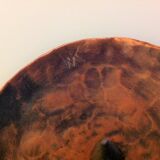 Scandinavian-style varnished copper candlestick / vintage 60s-70s