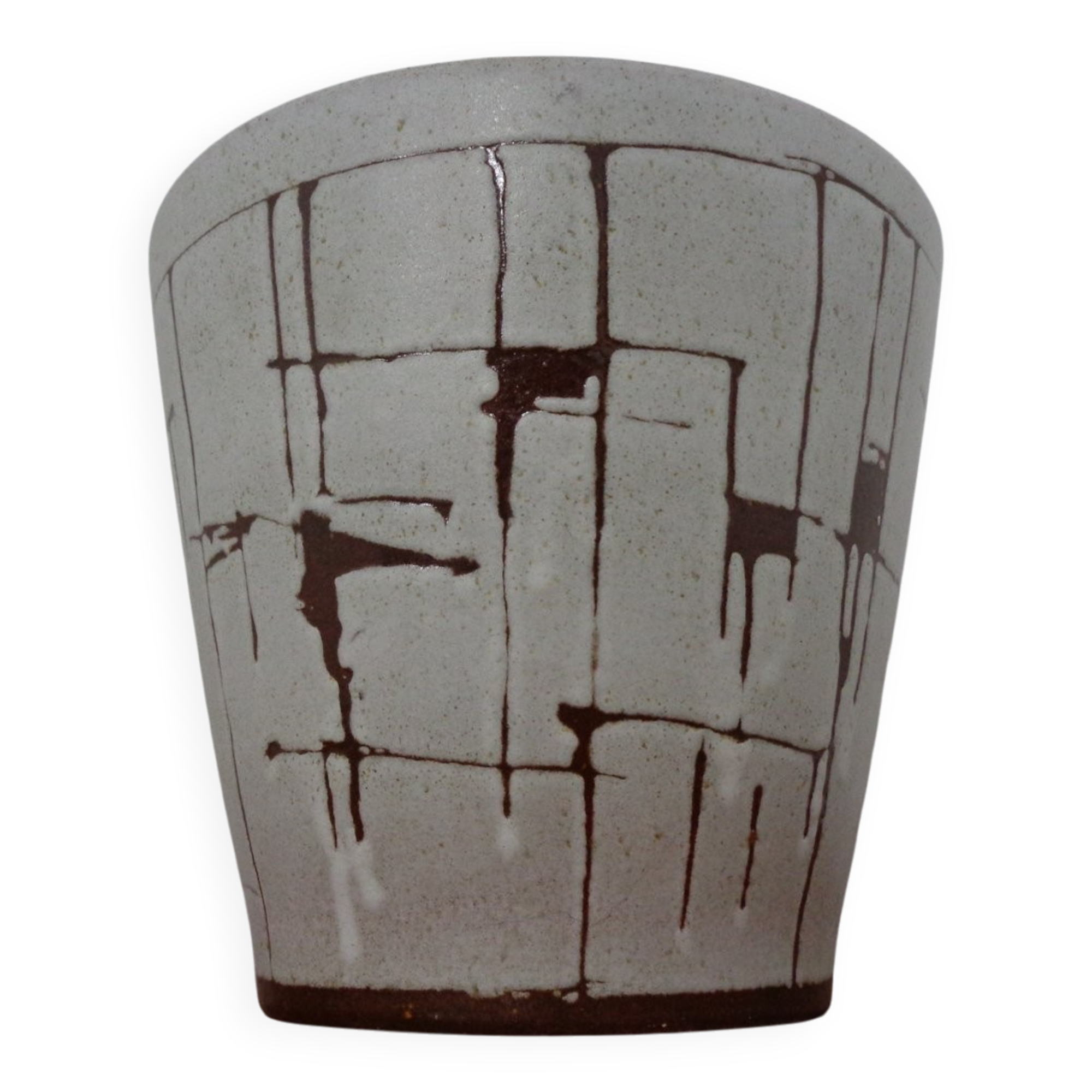 Large lava ceramic cachepot, 1970s