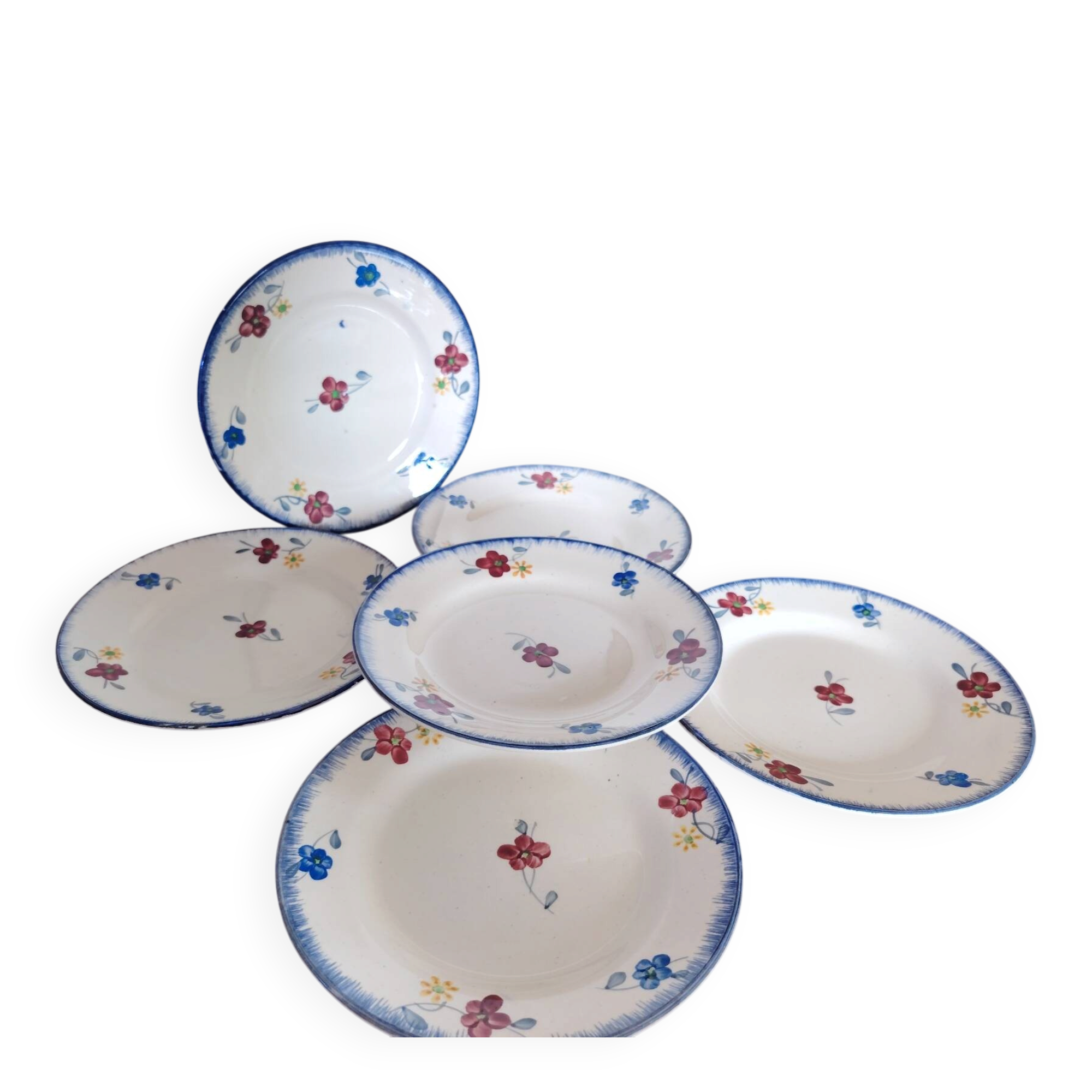 6 dessert plates Mary-Lou Digoin Sarreguemines