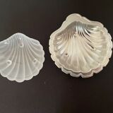 Aluminum scallop butter dishes