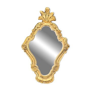 Small golden wall mirror – vintage rococo style