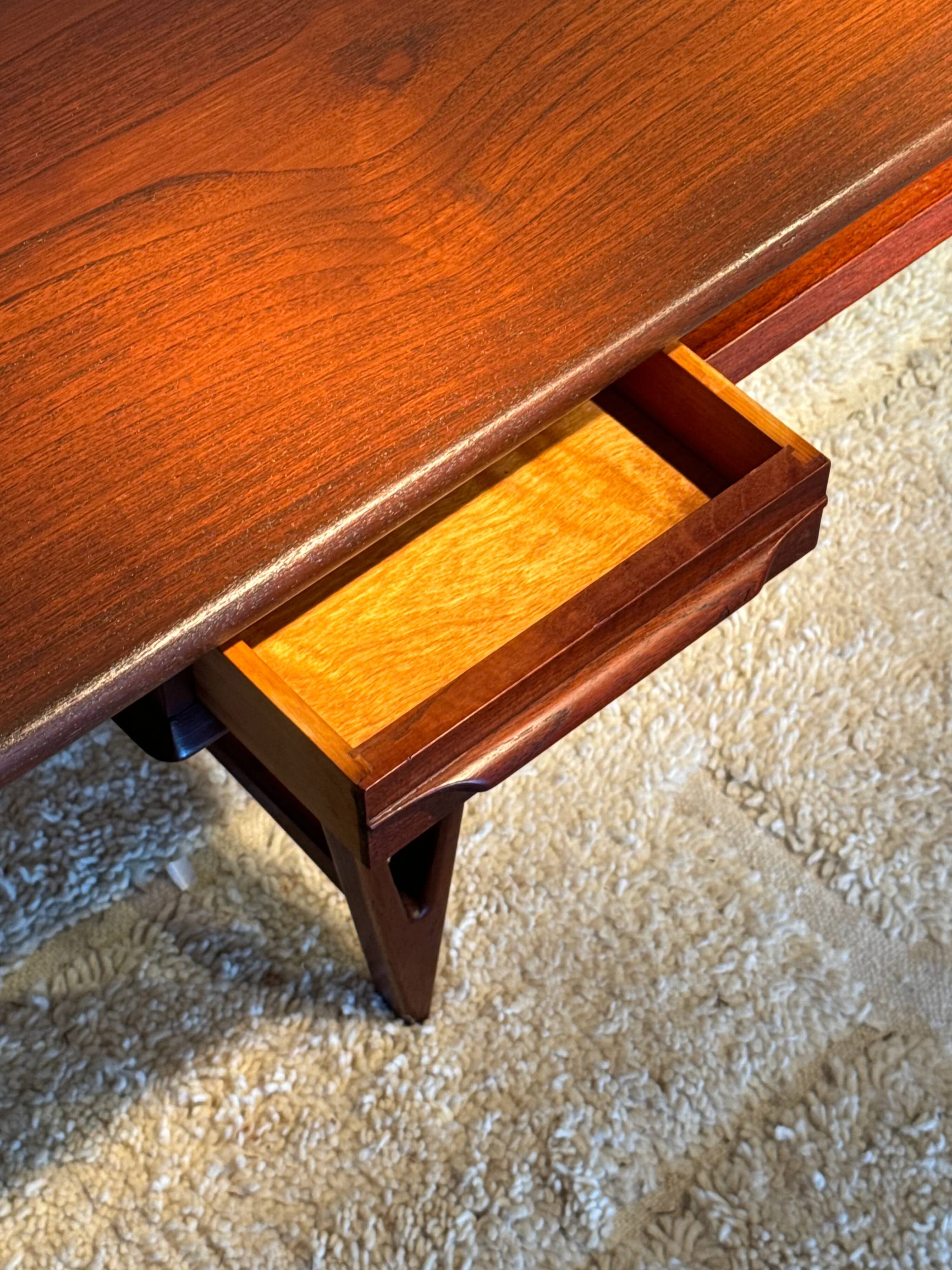 Vintage Danish teak coffee table by E.W. Bach for Toften Møbelfabrik