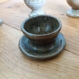 Mismatched stoneware egg cups