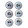 Set of 6 Saint Amand Maïté plates