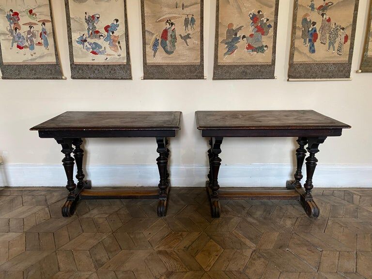 Pair of tables d'estaminet, late eighteenth century