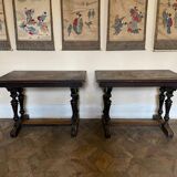Paire de tables d’estaminet, fin XVIIIème siècle