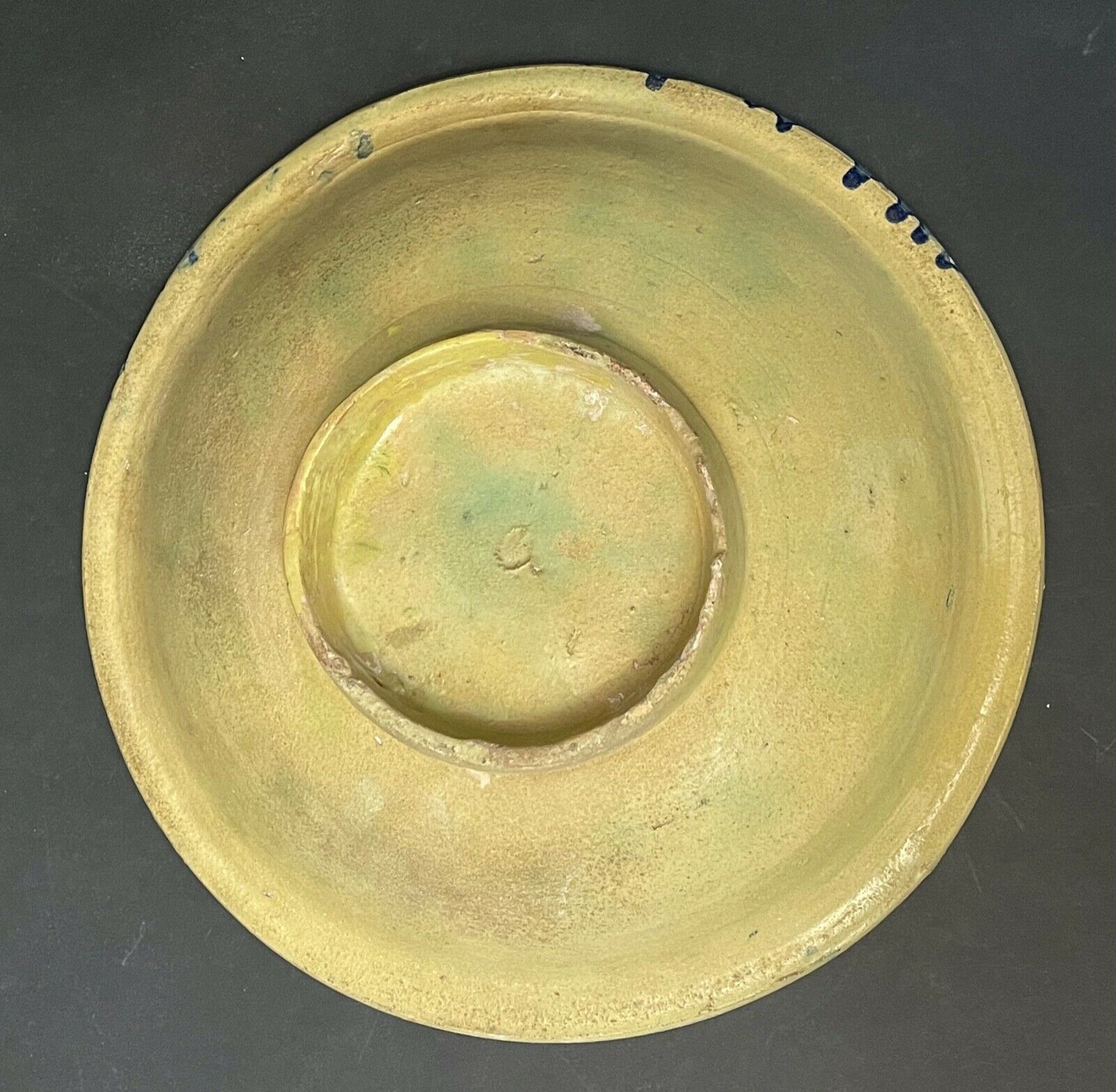 Large Dish Fez Morocco 19th 19th polychrome earthenware 35.3 cm