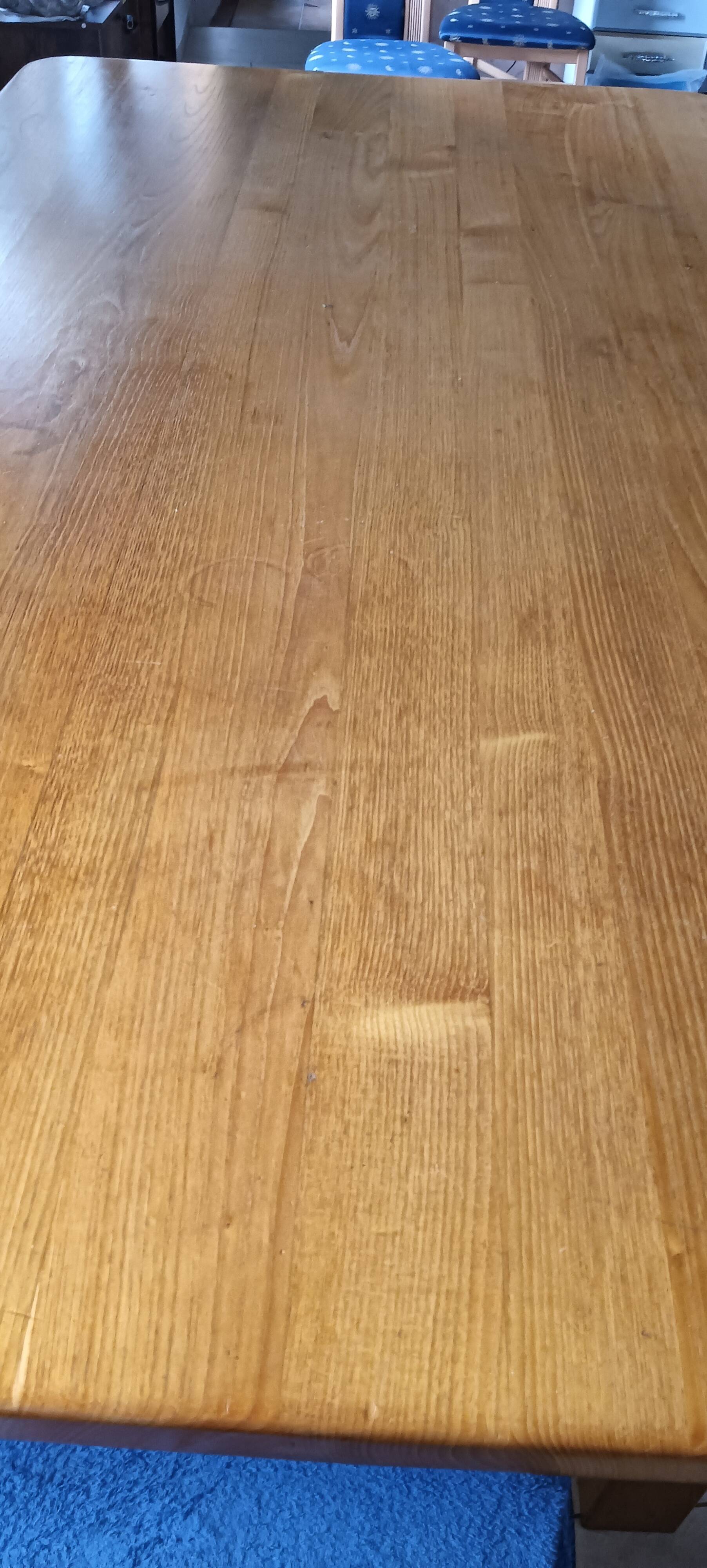 Table à manger exceptionnelle en chêne massif 220x120x78 cm