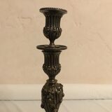 Finely decorated double-decorated silver bronze candlestick
