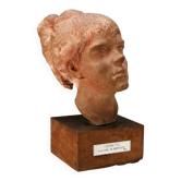Sculpture moderne tête de jeune fille signée Mario Bertozzi Italie années 1960